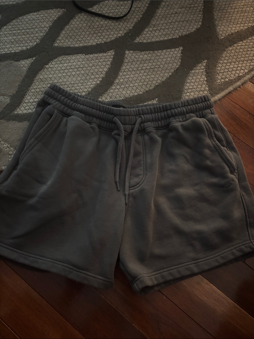 Hollister Charcoal Fleece Drawstring Shorts